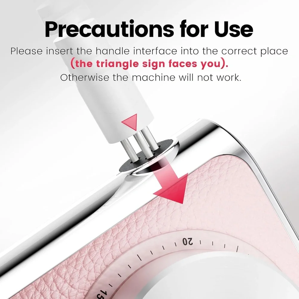 L'UGX Pink Leather Professional Nail Drill LG902